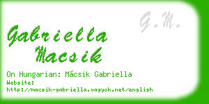 gabriella macsik business card